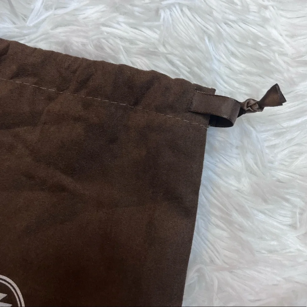 Z’OREYA Brown Drawstring Dust Bag Soft Makeup Brushes Small 7” x 10”